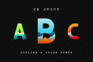 CS Juicy Outline: A Fresh Take on Colorful Typography