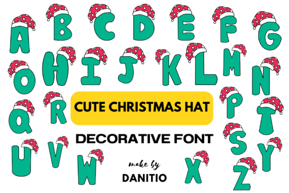 Cute Christmas Hat: A Festive Font for Your Holiday Designs