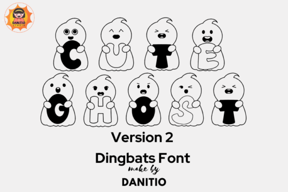 Cute Ghost Version 2: A Friendly Font for Halloween Designs
