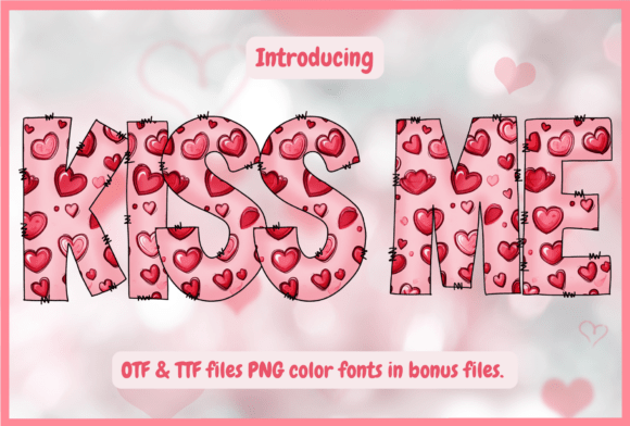 Kiss Me: A Heart-Adorned Display Font for Romantic Projects