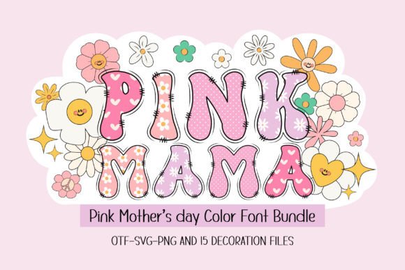 Pink Mama: A Groovy Floral Font for Mother's Day Projects