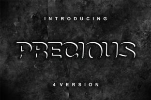 Precious Family: A Font with White Fill and Shadow Outlines